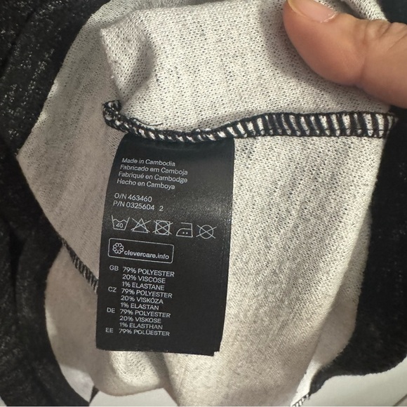 H&M Black and Gray Peter Pan Collared Skater Dress Size 6 - Picture 5 of 6